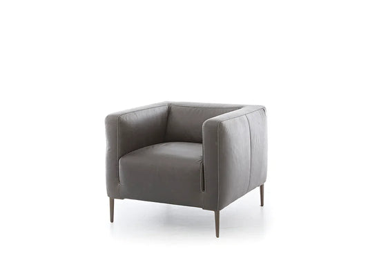 W.SCHILLIG Sessel capriccio 11560 ME Leder Z83/95 graphite mit Kontrastfaden - Komfortmöbel24