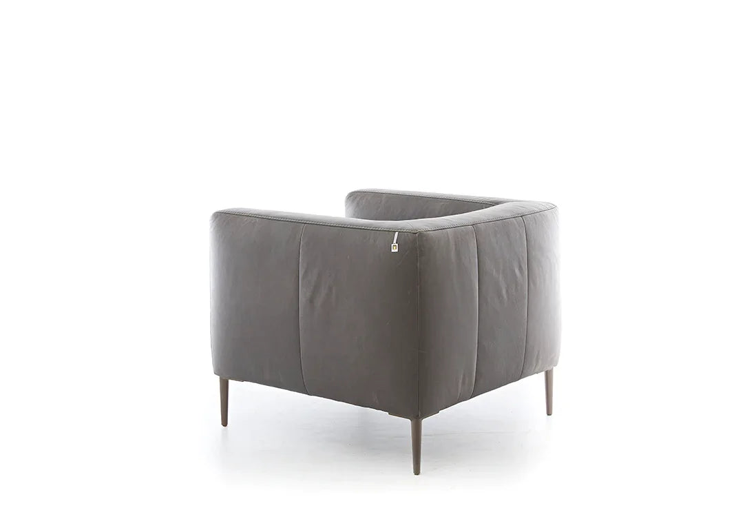 W.SCHILLIG Sessel capriccio 11560 ME Leder Z83/95 graphite mit Kontrastfaden - Komfortmöbel24