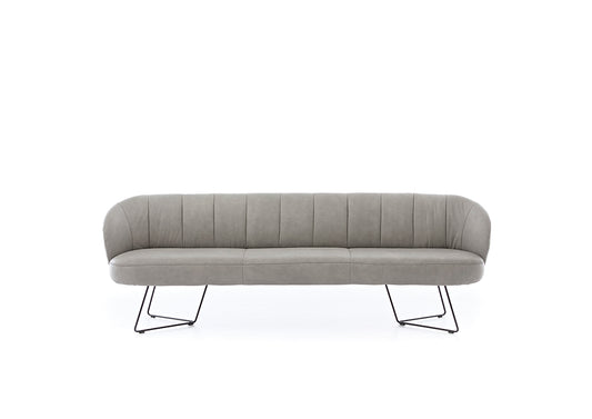 W.SCHILLIG seat&eat eloise 11743 B190 Kombi Leder Z69/22 light grey Stoff O10/22 silver grey - Komfortmöbel24