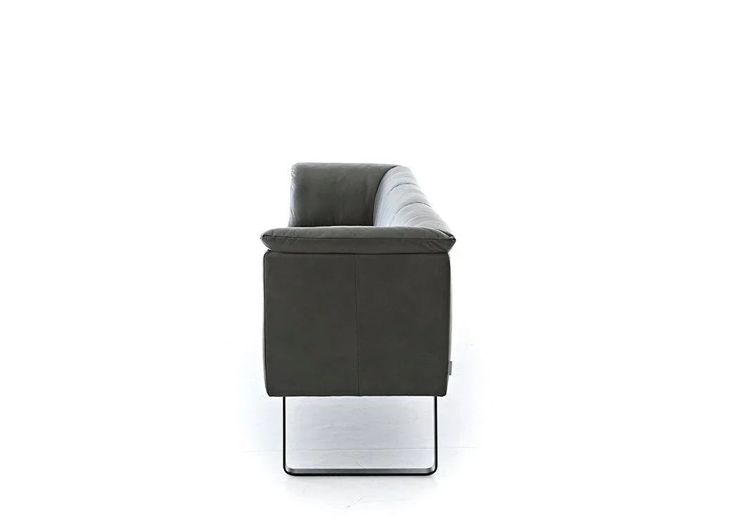 W.SCHILLIG seat&eat lounge 11752 B220 Leder Z69/95 anthracite - Komfortmöbel24