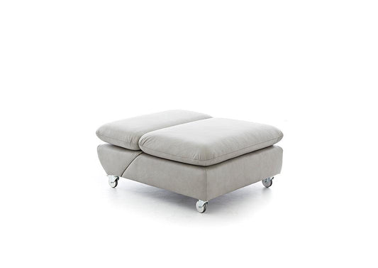 W.SCHILLIG Hocker taoo 15278 Leder Z69/22 light grey - Komfortmöbel24