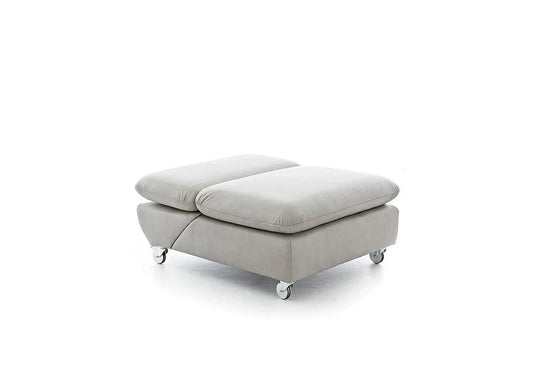 W.SCHILLIG Hocker taoo 15278 Leder Z69/22 light grey - Komfortmöbel24
