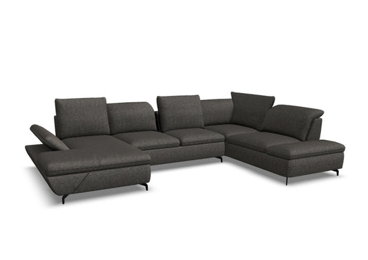 W.SCHILLIG Longchair taoo 15278 (B=372 cm) Stoff S22/95 anthracite