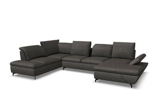 W.SCHILLIG Longchair taoo 15278 (B=372 cm) Stoff S22/95 anthracite