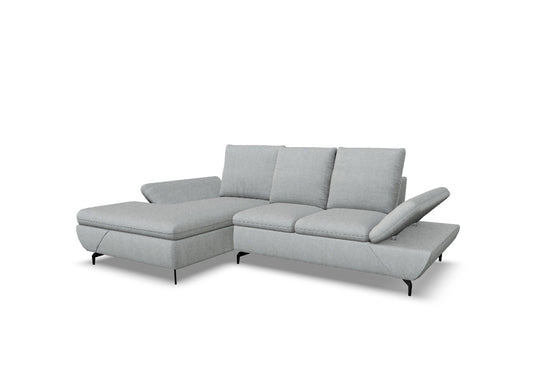 W.SCHILLIG Longchair taoo 15278 (B=284 cm) Stoff S 75/21 light grey