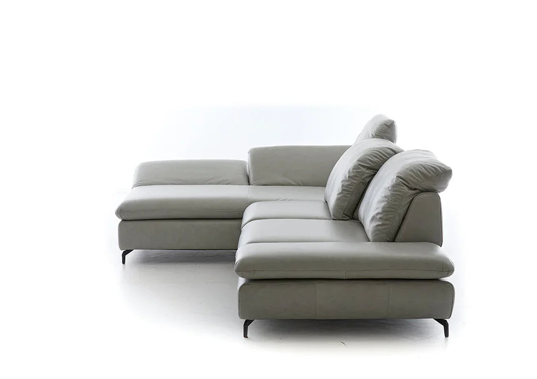 W.SCHILLIG Longchair taoo 15278 in Leder Z74/21 silver - Komfortmöbel24