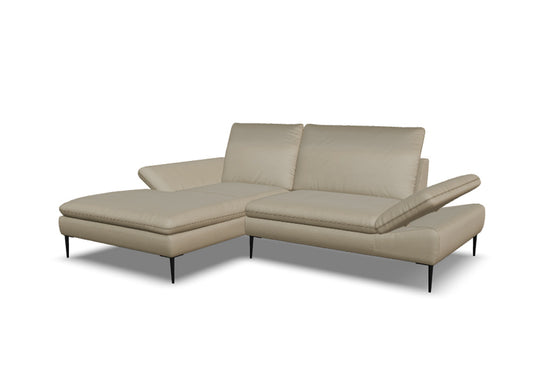W.SCHILLIG Longchair enjoy&MORE 15450 Leder Z59/21 stone
