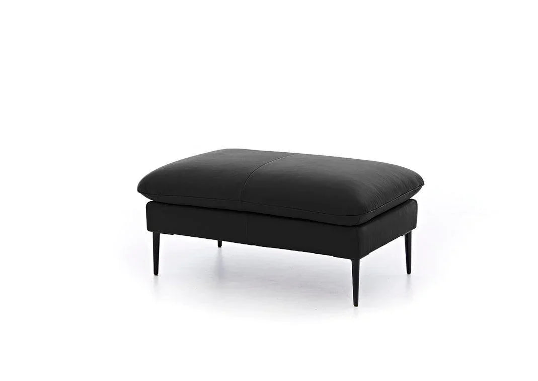 W.SCHILLIG Hocker enjoy&MORE 15450 G105 Leder Z77/99 black pearl - Komfortmöbel24
