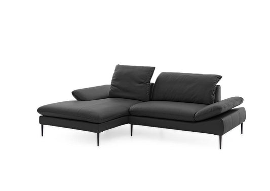 W.SCHILLIG Longchair enjoy&MORE 15450 Leder Z73/99 nachtschwarz - Komfortmöbel24