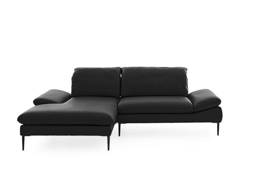 W.SCHILLIG Longchair enjoy&MORE 15450 Leder Z77/99 black pearl - Komfortmöbel24