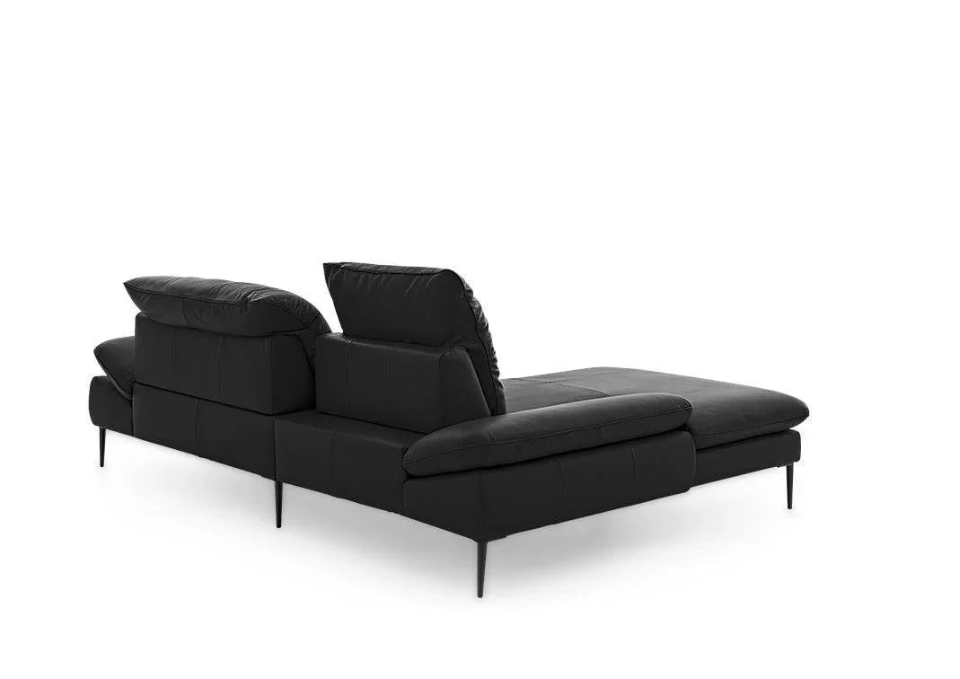 W.SCHILLIG Longchair enjoy&MORE 15450 Leder Z77/99 black pearl - Komfortmöbel24