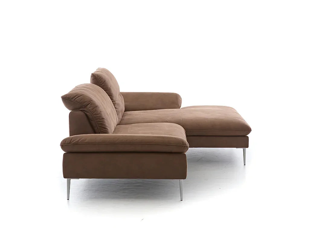 W.SCHILLIG Longchair enjoy&MORE 15450 Stoff S37/54 chocolate - Komfortmöbel24
