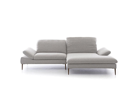 W.SCHILLIG Longchair enjoy&MORE 15450 Stoff V34/21 silver - Komfortmöbel24