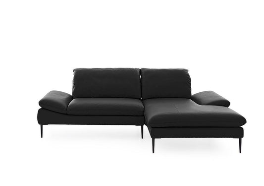 W.SCHILLIG Longchair enjoy&MORE 15450 Leder Z77/99 black pearl - Komfortmöbel24