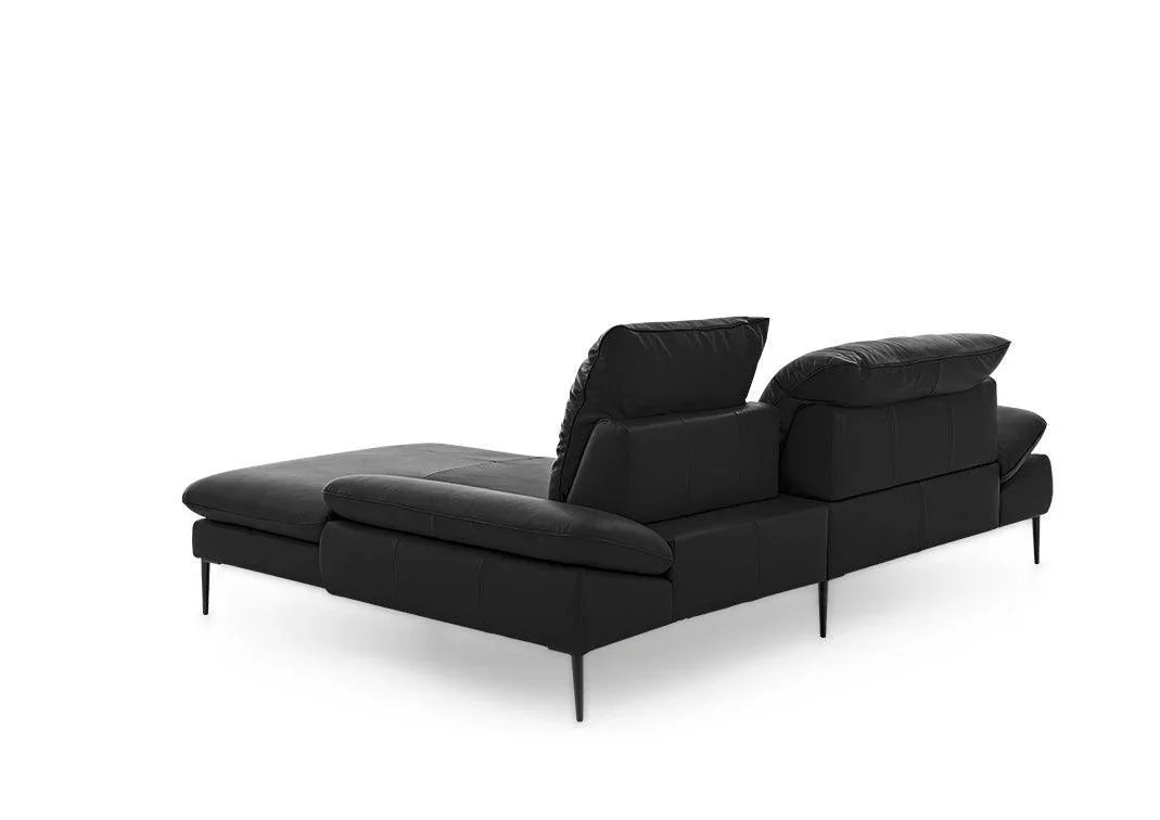 W.SCHILLIG Longchair enjoy&MORE 15450 Leder Z77/99 black pearl - Komfortmöbel24