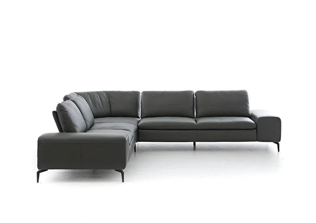 W.SCHILLIG Ecksofa valentinoo 16540 Leder Z59/95 graphit - Komfortmöbel24