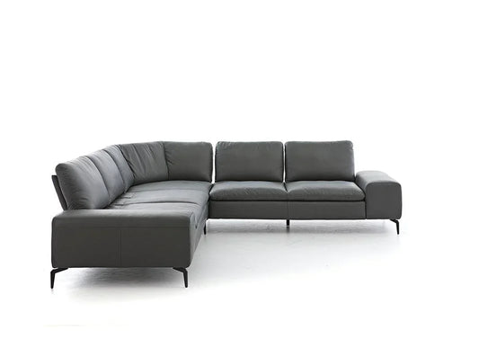 W.SCHILLIG Ecksofa valentinoo 16540 Leder Z59/95 graphit - Komfortmöbel24