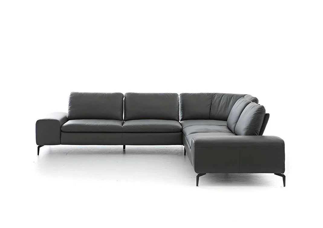 W.SCHILLIG Ecksofa valentinoo 16540 Leder Z59/95 graphit - Komfortmöbel24