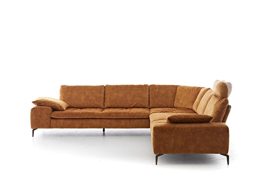 W.SCHILLIG Ecksofa valentinoo 16540 Stoff S41/52 cognac - Komfortmöbel24