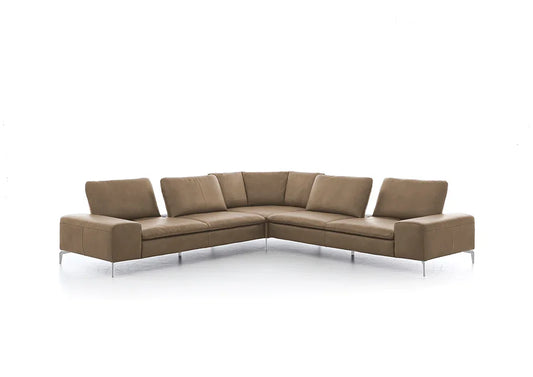 W.SCHILLIG Ecksofa valentinoo 16540 Leder Z75/49 sand - Komfortmöbel24