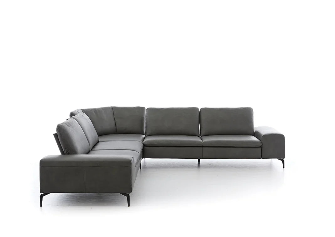 W.SCHILLIG Ecksofa valentinoo 16540 Leder Z75/95 anthracite - Komfortmöbel24