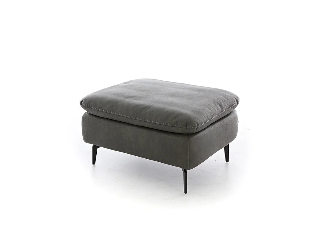 W.SCHILLIG Hocker carlotta 16544 G75 Leder Z75/95 anthracite - Komfortmöbel24