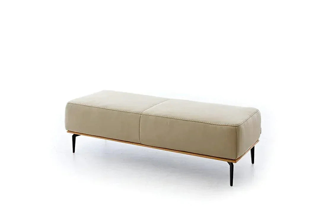 W.SCHILLIG Hocker run 16555 G150 Leder Z 73/21 stone