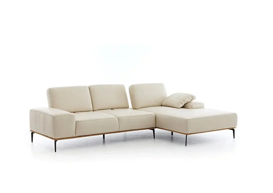 W.SCHILLIG Longchair run 16555 Leder Z73/44 elfenbein - Komfortmöbel24