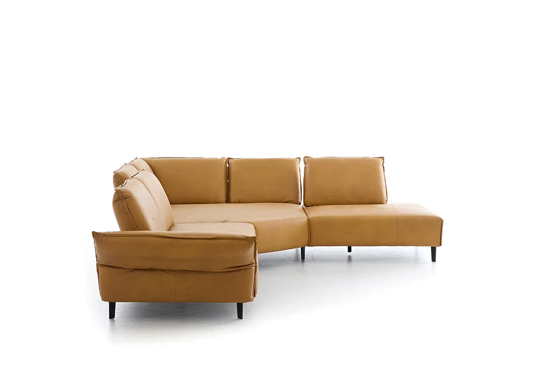 W.SCHILLIG Ecksofa bonnie 16660 Leder Z69/52 kurkuma - Komfortmöbel24