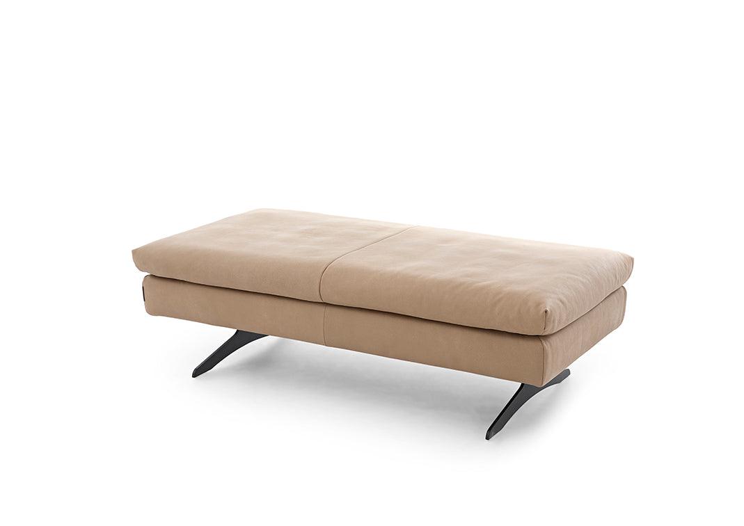 W.SCHILLIG Hocker seventy5 16741 Leder Z78/49 sand - Komfortmöbel24