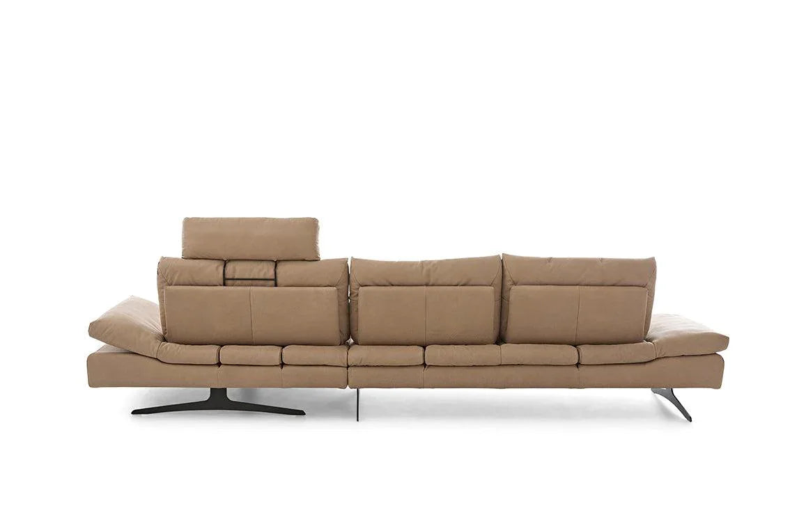 W.SCHILLIG Longchair seventy5 16741 Leder Z78/49 sand - Komfortmöbel24