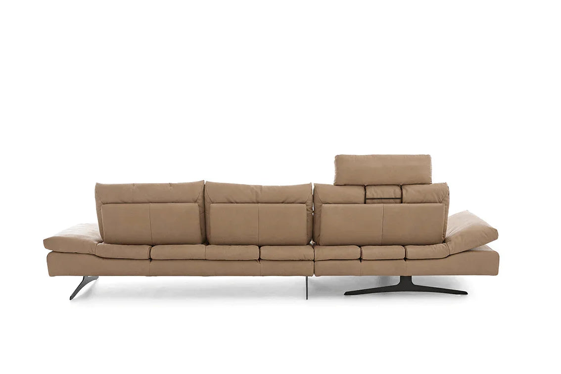 W.SCHILLIG Longchair seventy5 16741 Leder Z78/49 sand - Komfortmöbel24