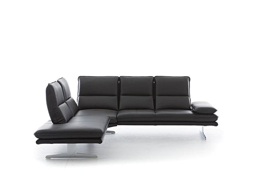 W.SCHILLIG Ecksofa broadway 16777 (B=264 cm) Leder Z73/99 nachtschwarz - Komfortmöbel24