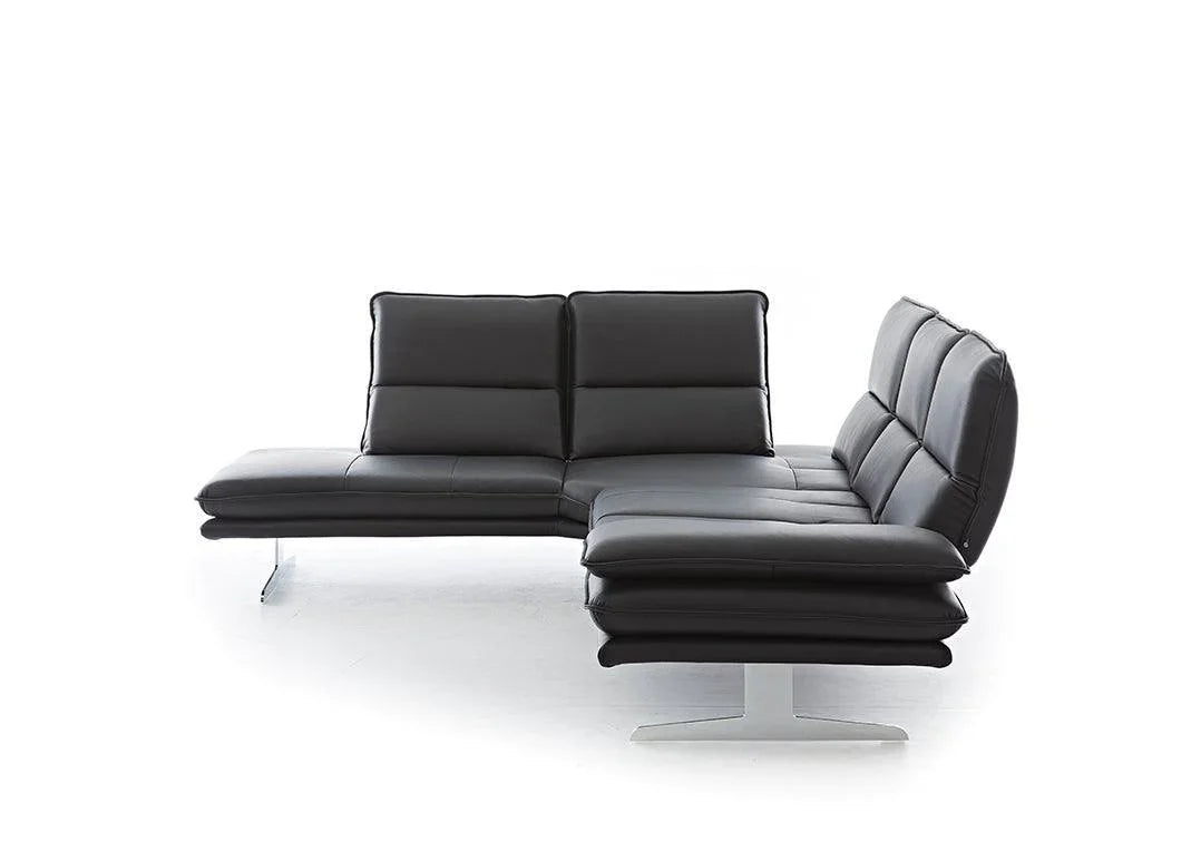 W.SCHILLIG Ecksofa broadway 16777 (B=264 cm) Leder Z73/99 nachtschwarz - Komfortmöbel24