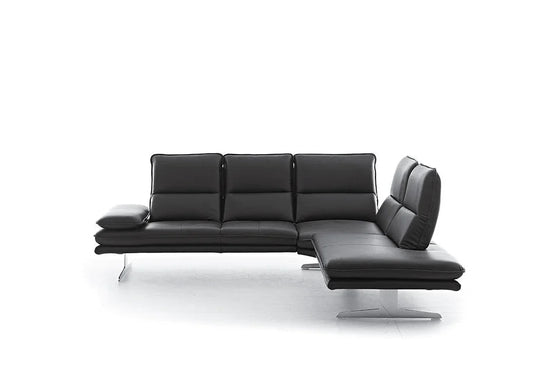 W.SCHILLIG Ecksofa broadway 16777 (B=284 cm) Leder Z73/99 nachtschwarz - Komfortmöbel24
