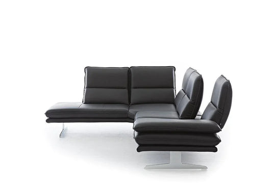 W.SCHILLIG Ecksofa broadway 16777 (B=284 cm) Leder Z73/99 nachtschwarz - Komfortmöbel24