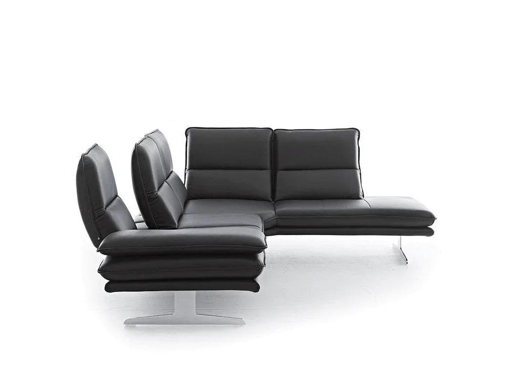 W.SCHILLIG Ecksofa broadway 16777 (B=284 cm) Leder Z73/99 nachtschwarz - Komfortmöbel24