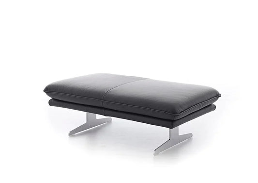 W.SCHILLIG Hocker broadway 16777 G120 Leder Z59/99 schwarz - Komfortmöbel24