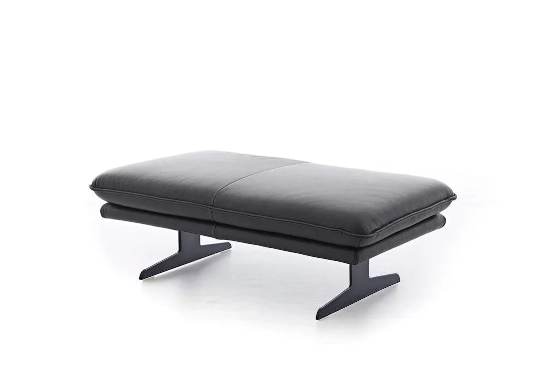 W.SCHILLIG Hocker broadway 16777 G120 Leder Z59/99 schwarz - Komfortmöbel24