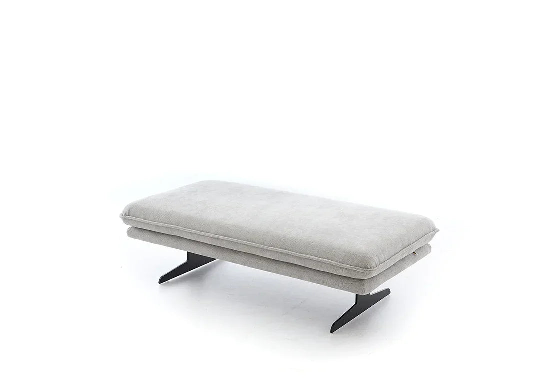 W.SCHILLIG Hocker broadway 16777 G140 Stoff R75/21 light grey - Komfortmöbel24