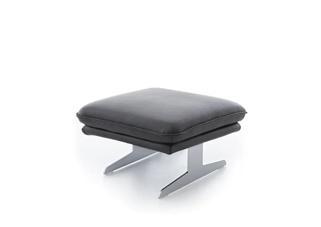 W.SCHILLIG Hocker broadway 16777 G70 Leder Z69/95 anthracite - Komfortmöbel24