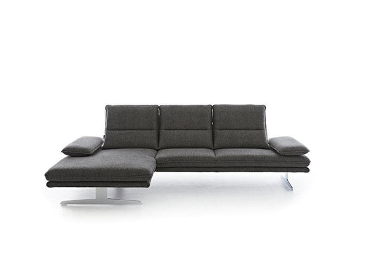 W.SCHILLIG Longchair broadway 16777 (B 291 cm) Stoff S22/95 anthracite - Komfortmöbel24