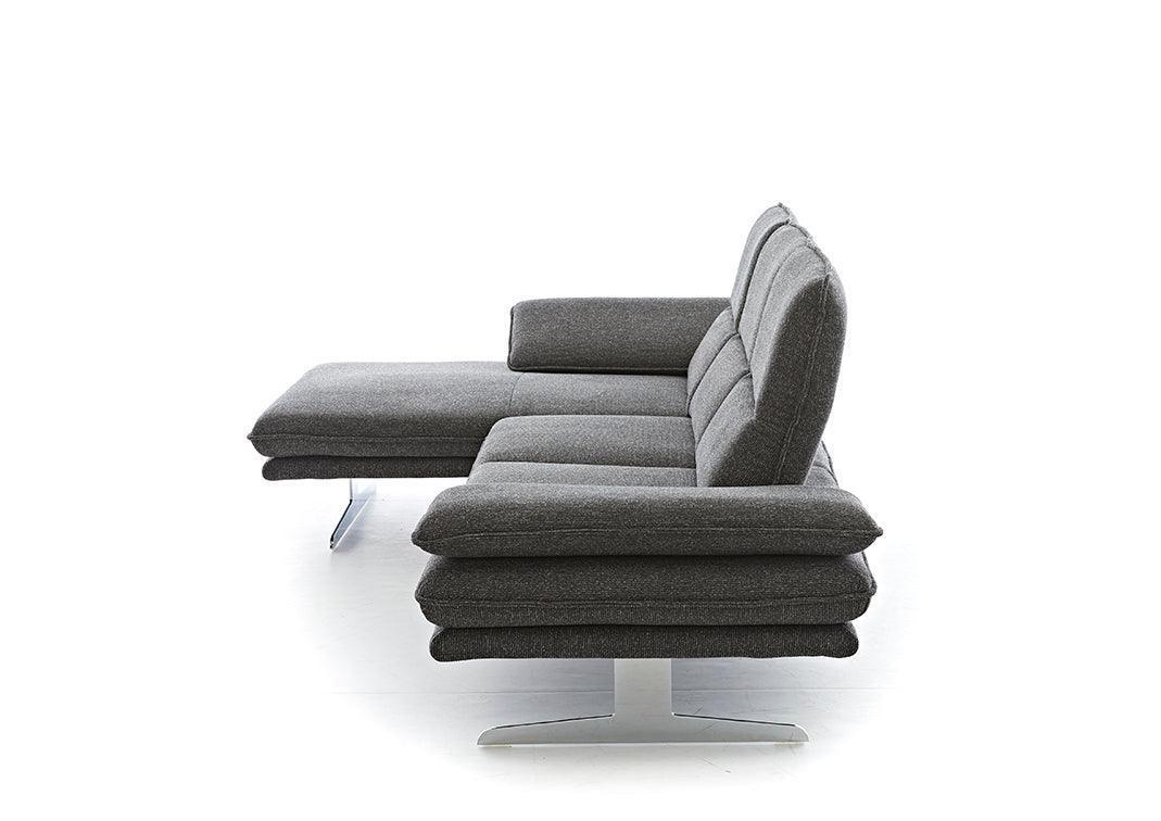 W.SCHILLIG Longchair broadway 16777 (B 291 cm) Stoff S22/95 anthracite - Komfortmöbel24