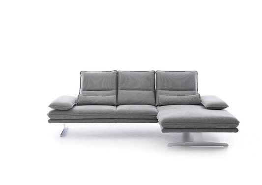 W.SCHILLIG Longchair broadway 16777 (B 271 cm) Stoff R66/22 dolphin ohne Kissen - Komfortmöbel24