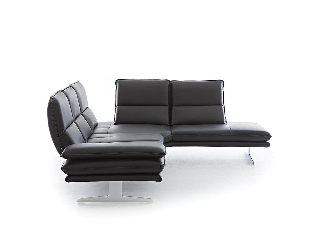 W.SCHILLIG Ecksofa broadway 16777 (B=264 cm) Leder Z73/99 nachtschwarz - Komfortmöbel24