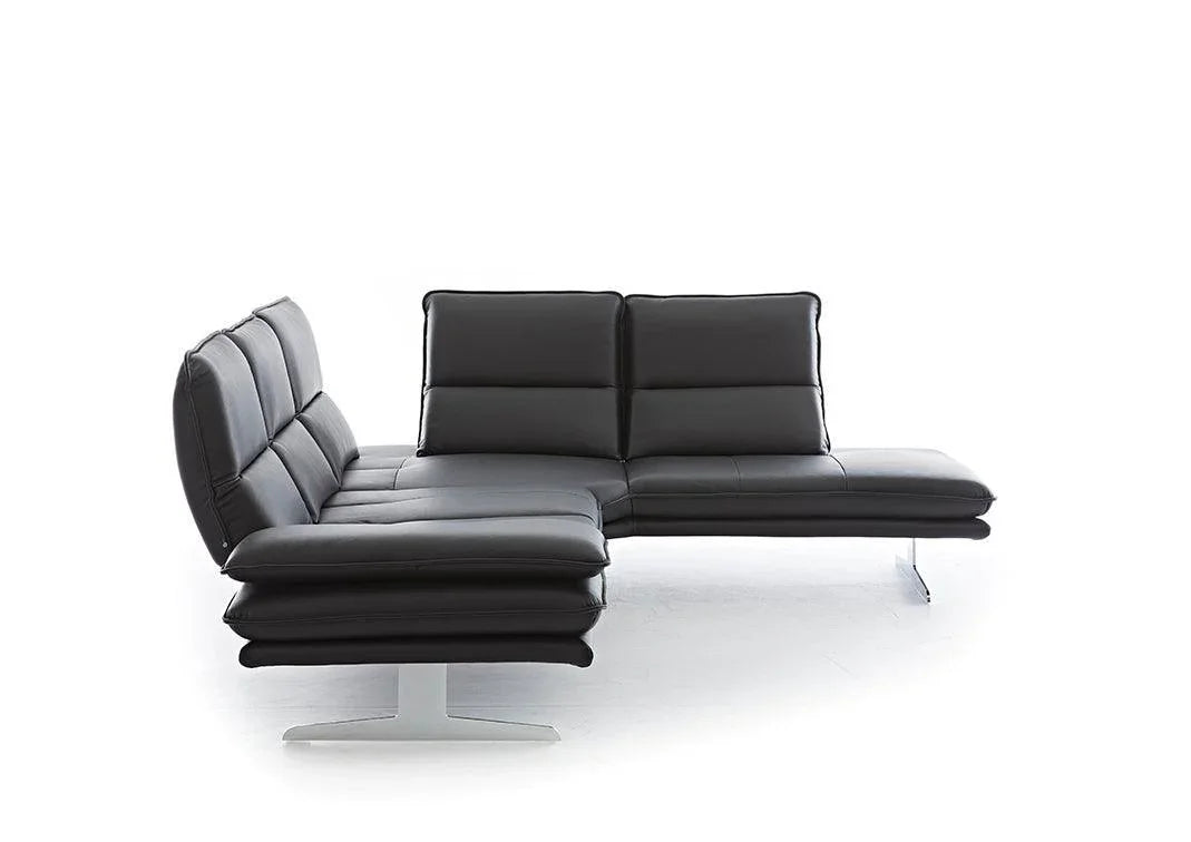 W.SCHILLIG Ecksofa broadway 16777 (B=264 cm) Leder Z73/99 nachtschwarz - Komfortmöbel24