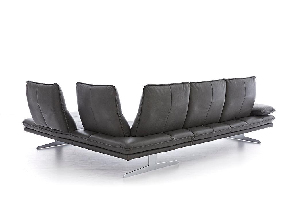 W.SCHILLIG Ecksofa broadway 16777 Leder Z75/95 anthracite ohne Kissen - Komfortmöbel24