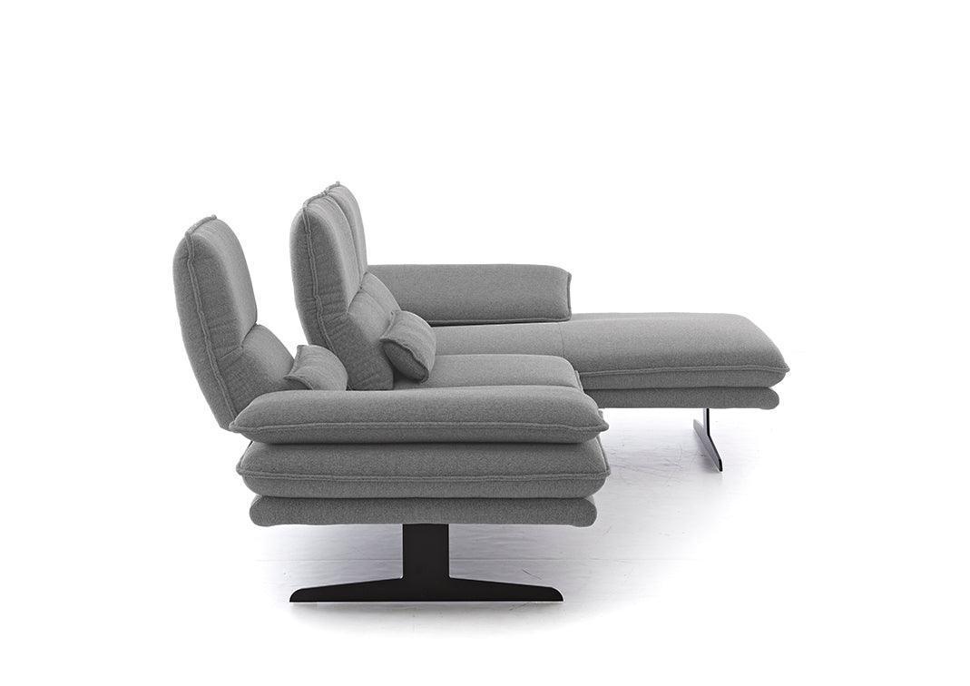 W.SCHILLIG Longchair broadway 16777 (B 291 cm) Stoff W82/22 grey - Komfortmöbel24