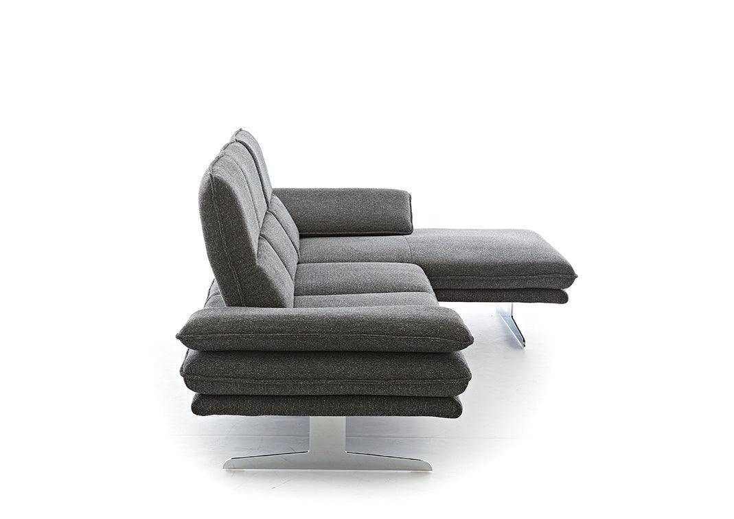 W.SCHILLIG Longchair broadway 16777 (B 291 cm) Stoff S22/95 anthracite - Komfortmöbel24