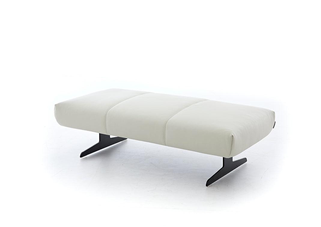 W.SCHILLIG Hocker chester 16790 G140 in Leder Z73/43 cream white - Komfortmöbel24